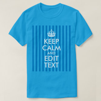 Saffier Streep Wit Blijf Kalmpjes en Bewerk Tekst T-shirt