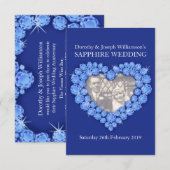 Saffier trouw hart voeg je foto toe uitnodiging fe (Voorkant / Achterkant)