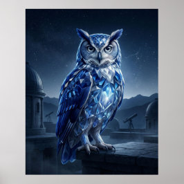 Saffier Uil Hemels Nachten Poster