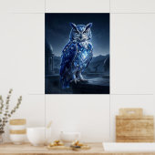 Saffier Uil Hemels Nachten Poster (Keuken)