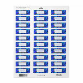Saffier Vergulde Orchidee Botanisch Retouradres Etiket (Full Sheet)