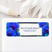 Saffier Vergulde Orchidee Botanisch Retouradres Etiket (Insitu)