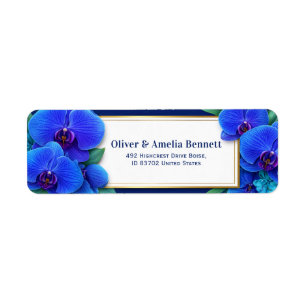 Saffier Vergulde Orchidee Botanisch Retouradres Etiket