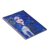 Saffier Zeemeermin met gouden accenten van Renee L Notitieboek (Rechterzijde)