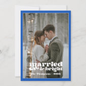 Saffier & Zilver Pasgetrouwden Kerstmis Feestdagenkaart (Voorkant)