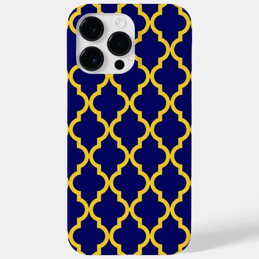 Saffier Zon: Blauw & Geel Boho Marokkaanse elegant Case-Mate iPhone Case (Achterkant)