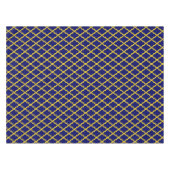 Saffier Zon: Blauw & Geel Boho Marokkaanse elegant Tafelkleed (Voorkant (Horizontaal))