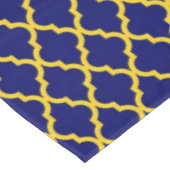 Saffier Zon: Blauw & Geel Boho Marokkaanse elegant Tafelkleed (Gekanteld)