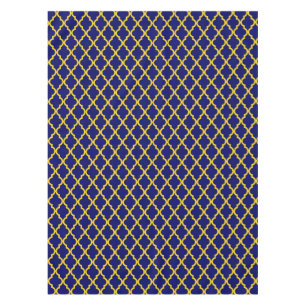 Saffier Zon: Blauw & Geel Boho Marokkaanse elegant Tafelkleed