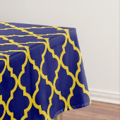 Saffier Zon: Blauw & Geel Boho Marokkaanse elegant Tafelkleed (Voorbeeld)