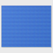 Saffierblauw, emaille-uitstraling, bezette raster cadeaupapier (Vlak)