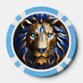 Saffierblauw en gouden leeuw, poker chips (Achterkant)