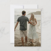 Saffierblauw moderne kunst bewaar de datumkaarten save the date (Achterkant)