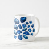 Saffierblauw patroon koffiemok (Voorkant rechts)