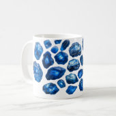 Saffierblauw patroon koffiemok (Voorkant links)