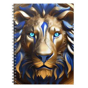 Saffierblauwe en gouden leeuw, notitieboek