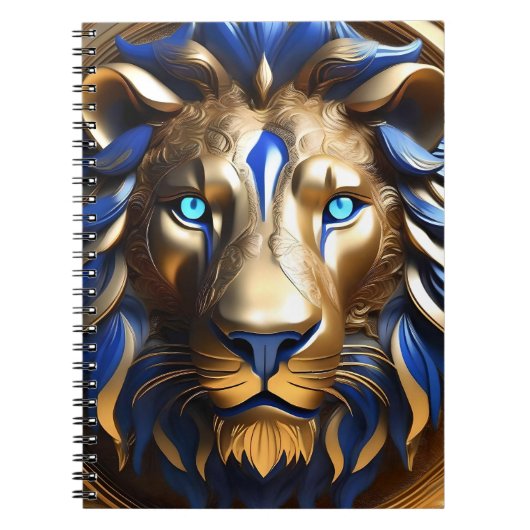 Saffierblauwe en gouden leeuw, notitieboek (Voorkant)