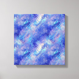 Saffierblauwe gekrabbelde textuur canvas afdruk