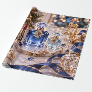 Saffierblauwe Kerstschoonheid Cadeaupapier
