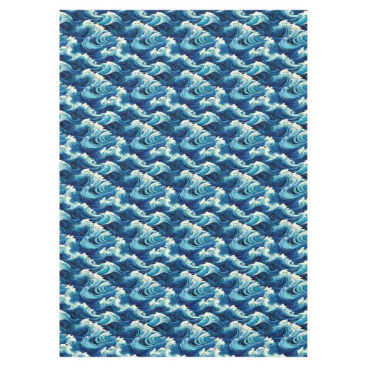 saffierblauwe oceaan tafelkleed (Voorkant)