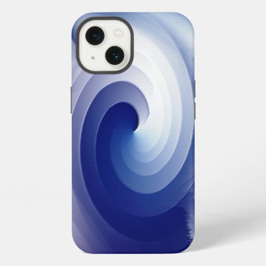 Saffierblauwe storm iPhone hoesje (Achterkant)