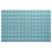 Saffierblauwe tegels stof (Yard (91,4 cm))