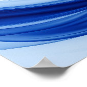 Saffierblauwe Vloeibare Golf Abstract Poster (Hoek)