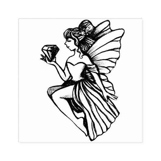 saffierfee rubberstempel (Afrduk)