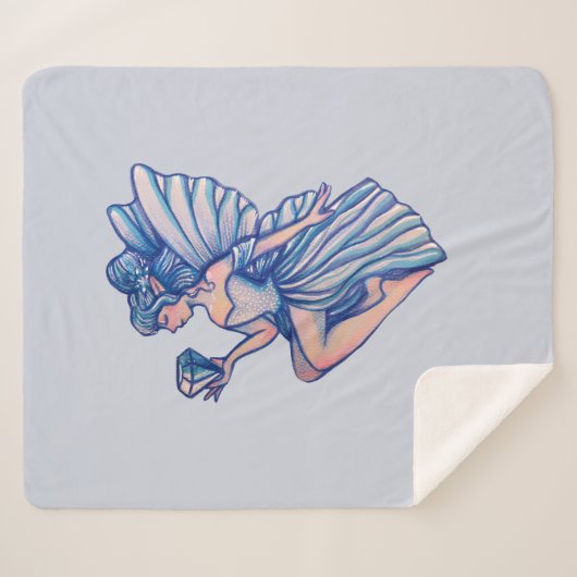 saffierfee sherpa deken (Voorkant (horizontaal))