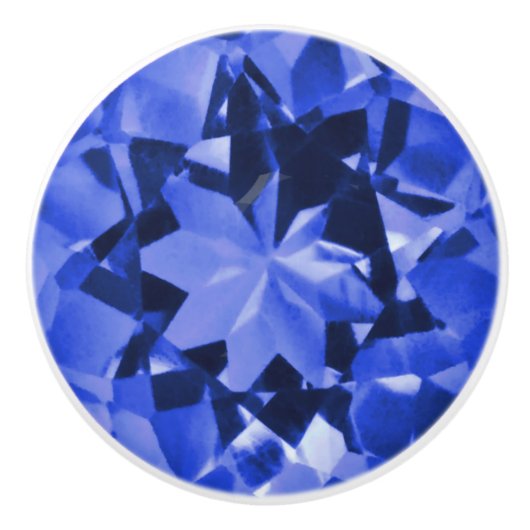 saffierillusie keramische knop (Voorkant)