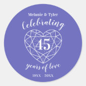 Saffierjubileum 45 jaar liefde stickers (Voorkant)