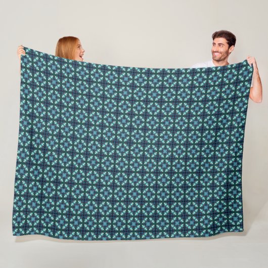Saffierlantaarn Mozaïek Fleece Deken (In situ)