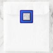 Saffierrand Vierkante Sticker (Tas)