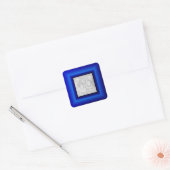 Saffierrand Vierkante Sticker (Envelop)