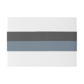 Saffierstaal Blauw Monogrammed Huwelijkspakket Uitnodigingen Wikkel (Achterkant Voorbeeld)