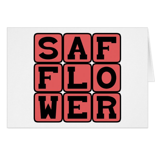 Saffloer, Kruidenachtige eenjarige bloem (Voorkant Horizontaal)