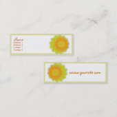 Saffloerprofielkaart Mini Visitekaartje (Voorkant / Achterkant)