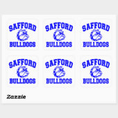 Safford Bulldogs Vierkante Sticker (Vel)