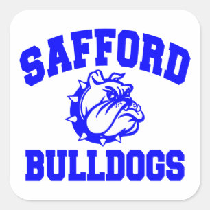 Safford Bulldogs Vierkante Sticker