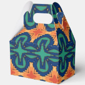 Saffraan Bloom Cross Floral Navy Sinaasappel en Gr Bedankdoosjes (Voorkant)