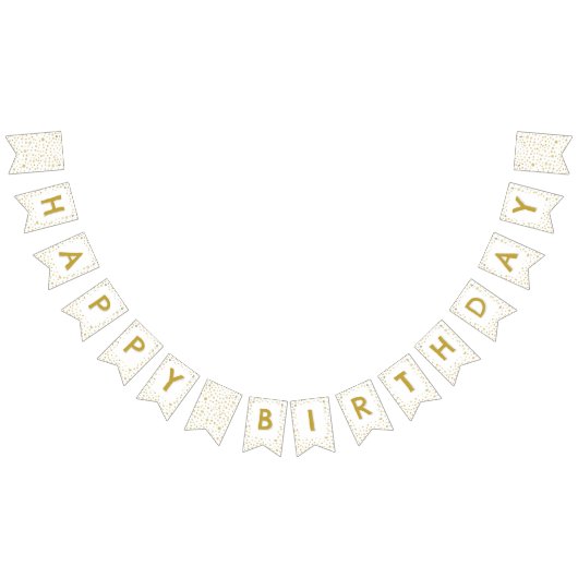 Saffraan Confetti Waterverf Stippen Bunting Flag Vlaggetjes (Alle)