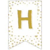 Saffraan Confetti Waterverf Stippen Bunting Flag Vlaggetjes (Tweede vlag)