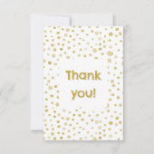 Saffraan Confetti Waterverf Stippen Dank u kaart (Voorkant)