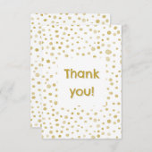 Saffraan Confetti Waterverf Stippen Dank u kaart (Voorkant / Achterkant)