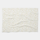 Saffraan Confetti Waterverf Stippen Keukendoek Theedoek (Horizontaal)