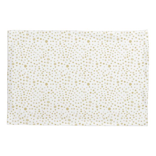 Saffraan Confetti Waterverf Stippen Kussensloop (Achterkant)