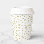 Saffraan Confetti Waterverf Stippen Paper Cup Papieren Bekers (Achterkant)