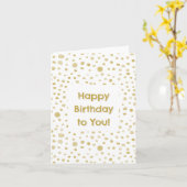 Saffraan Confetti Waterverf Stippen Verjaardag Kaa Kaart (Gele Bloem)