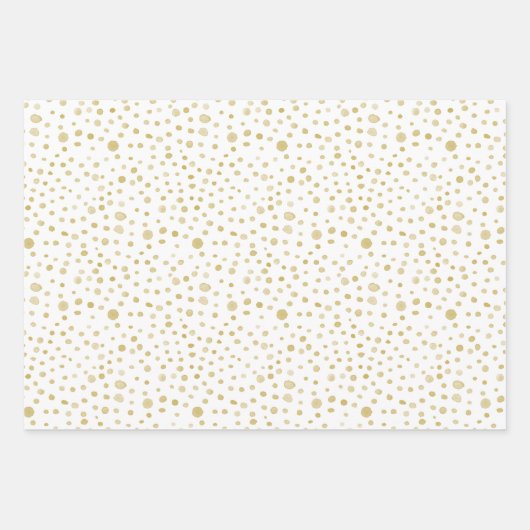 Saffraan Confetti Waterverf Stippen Wrapping Paper (Voorkant 2)