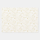 Saffraan Confetti Waterverf Stippen Wrapping Paper (Voorkant)